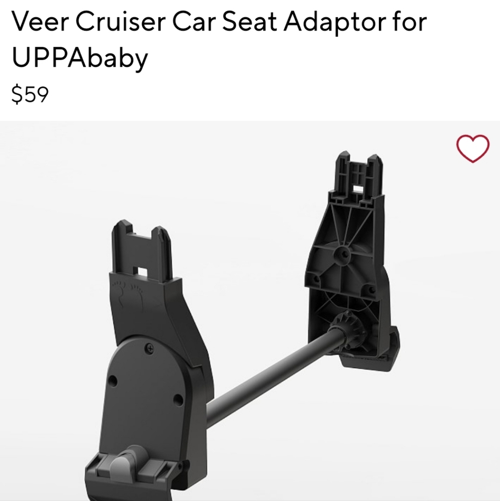 NEW in box uppababy car seat adapter for veer